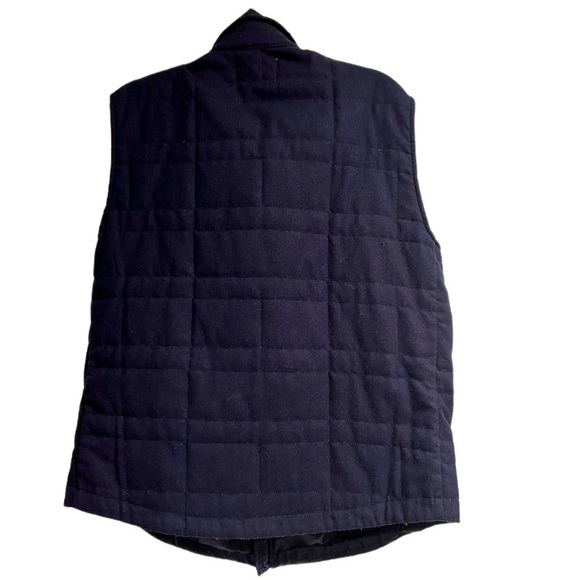 S u p e r n o v a โข quilted collared navy blue zip vest - Picture 3 of 5